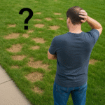 why does my lawn have brown spots